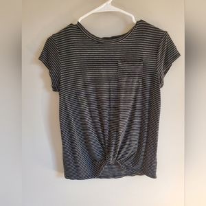 Rumi + Ryder knot front striped shirt Stitch Fix